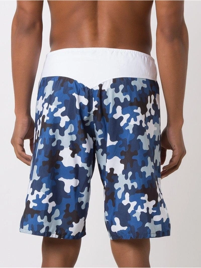 Shop Amir Slama Camouflage-print Swim Shorts