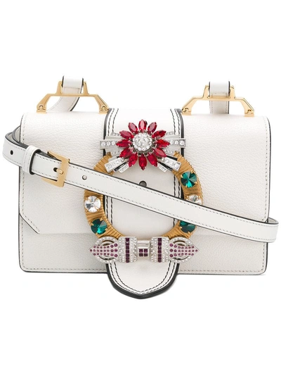 Shop Miu Miu Madras Dahlia Bag