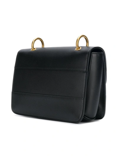 Shop Gucci Bee Logo Embellished Bag In Black