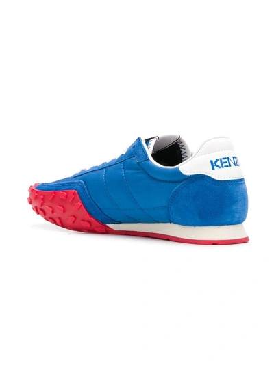 Shop Kenzo Sneakers Mit Tiger-patch In Blue