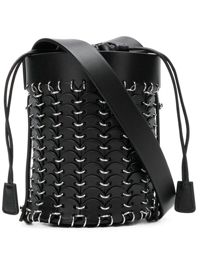 Shop Paco Rabanne Mini-bucket Tote Bag In Black