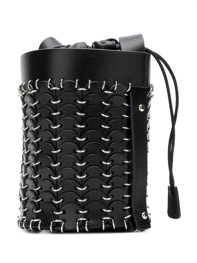 Shop Rabanne Mini-bucket Tote Bag In Black