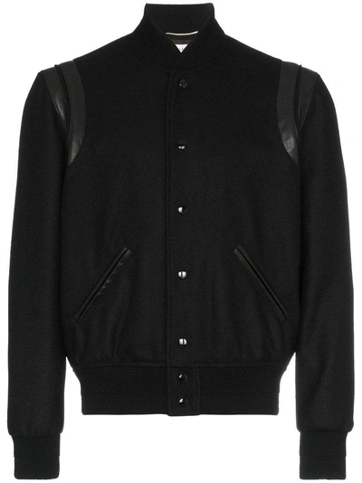 Shop Saint Laurent Varsity Bomber Jacket