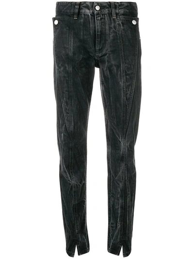 Shop Givenchy Bleached Marble Jeans - Black