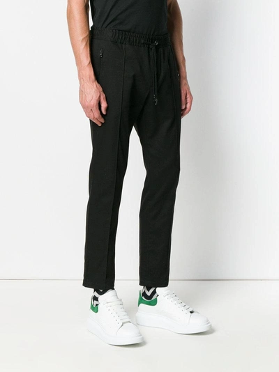 Shop Dolce & Gabbana Fitted Track Trousers In Black