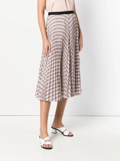 Shop Derek Lam Geometric Pleated Skirt - Multicolour