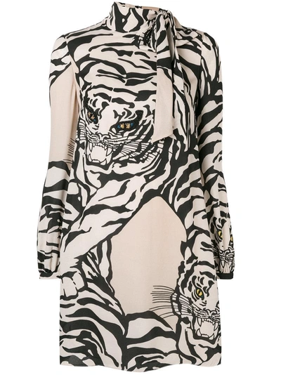 Shop Valentino Tiger Print Mini Dress