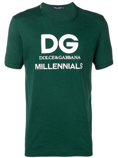 Shop Dolce & Gabbana Millennials Printed T-shirt - Green
