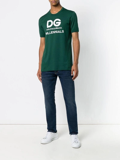 Shop Dolce & Gabbana Millennials Printed T-shirt - Green