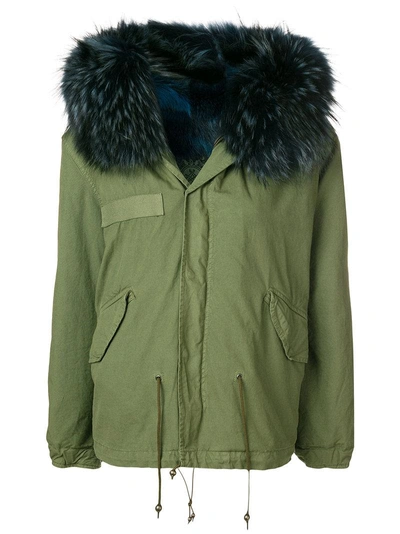 Shop Mr & Mrs Italy Hooded Parka Coat In Green