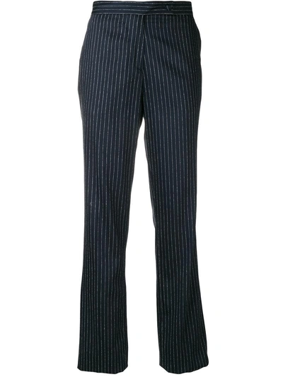 Shop Golden Goose Deluxe Brand Pinstripe Trousers - Blue