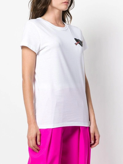 Shop Valentino Heart Patchwork T-shirt In White
