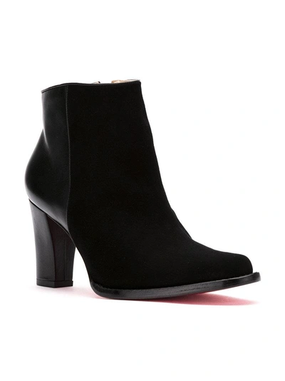 Shop Zeferino Suede And Leather Boots