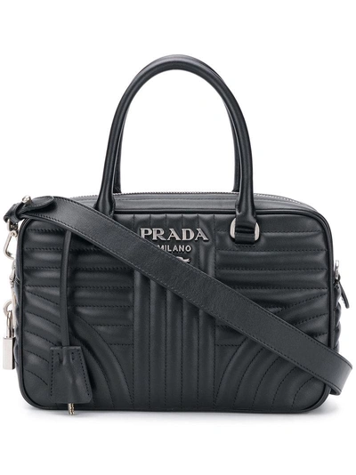 Shop Prada Diagramme Tote - Black