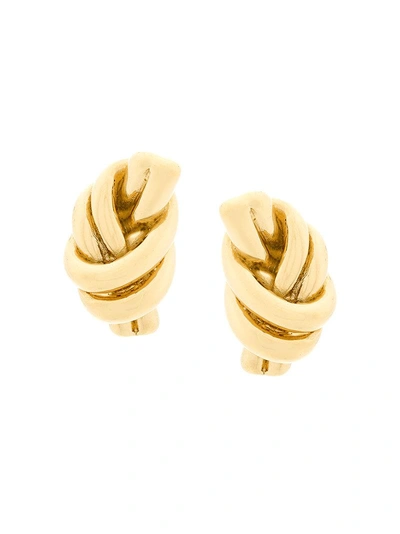 Shop Jw Anderson Gold Metallic Knot Earrings