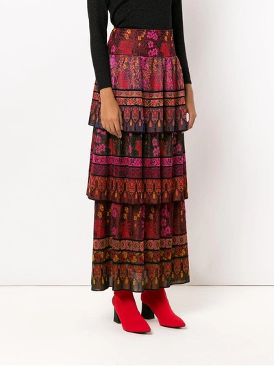 Shop Cecilia Prado Nayara Long Knit Skirt - Red