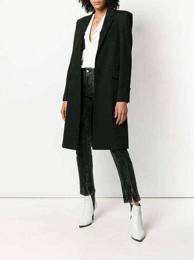 Shop Givenchy Single Breasted Coat - Black
