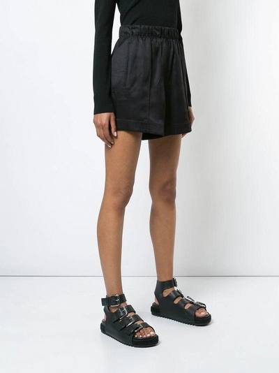 Shop Helmut Lang Pull On Shorts In Black
