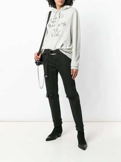 Shop Zadig & Voltaire Zadig&voltaire  X Evan Ross Scrawl Hoodie - Grey