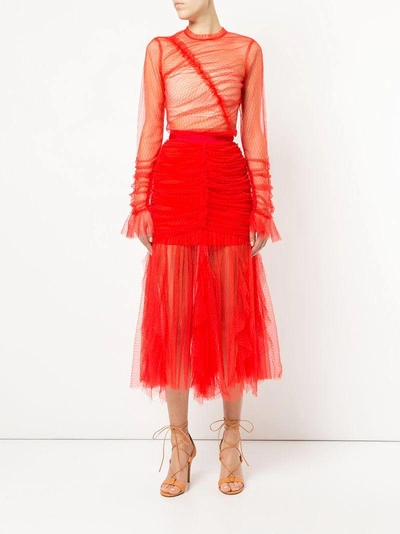 Shop Alice Mccall Just Can't Help It Skirt In Red