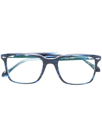 Shop Matsuda Square Frame Glasses In Blue