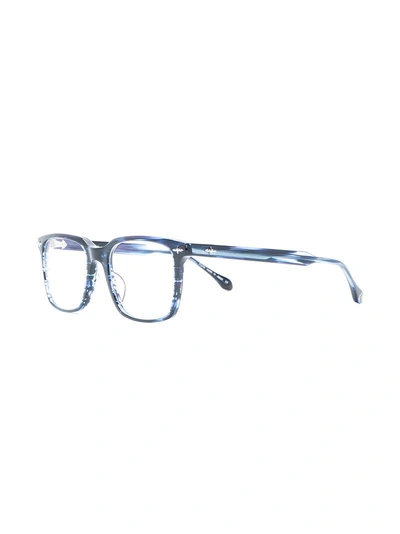 Shop Matsuda Square Frame Glasses In Blue