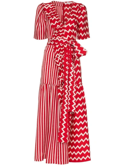 Shop Stella Mccartney Silk Gabrielle Maxi Dress In 6568 Red