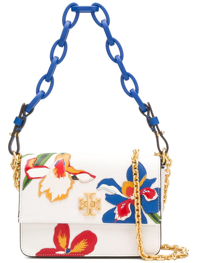 tory burch kira floral double strap shoulder bag
