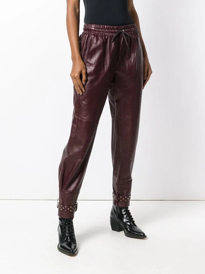 Shop Givenchy Elasticated Waist Trousers - Red