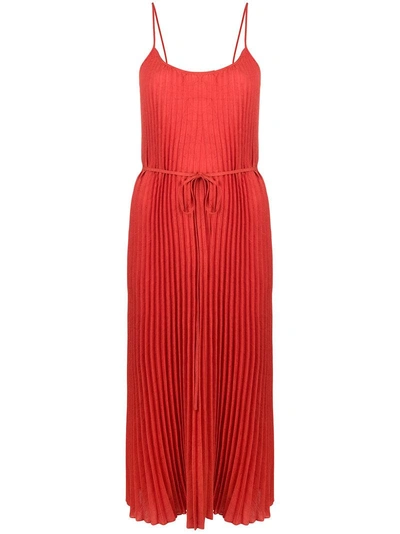 Shop Vince Pleated Dress - Red