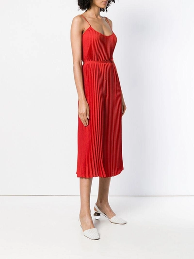 Shop Vince Pleated Dress - Red