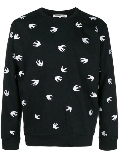 Swallow embroidered sweater