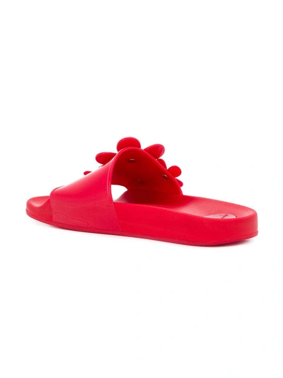 Shop Marc Jacobs Daisy Aqua Slides - Red