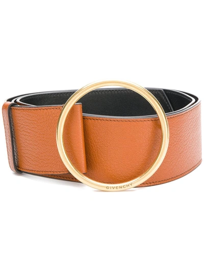 Shop Givenchy Classic Buckled Belt - Brown