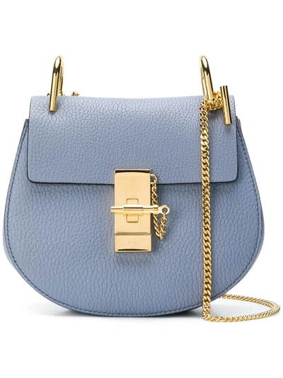 Shop Chloé Drew Shoulder Bag In Blue