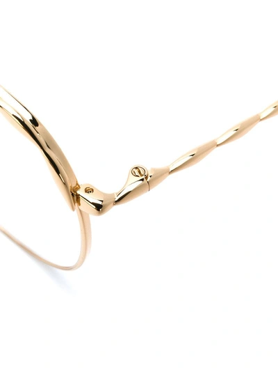 Shop Elie Saab Aviator Shaped Glasses - Metallic