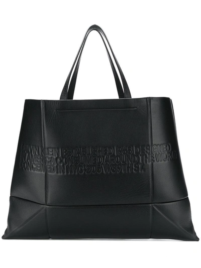 Shop Calvin Klein 205w39nyc Geometric Shopping Tote - Black