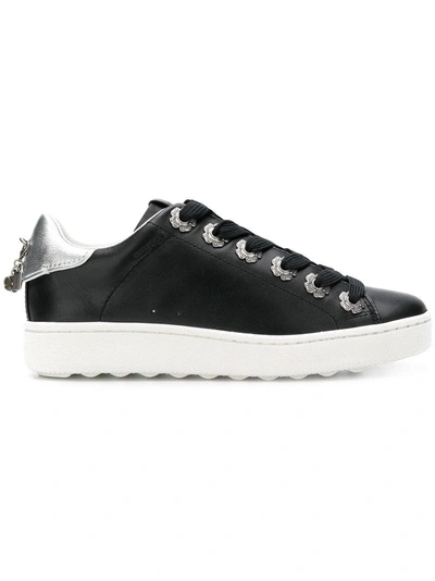 Shop Coach Low-top-sneakers Mit Schnürung In Black
