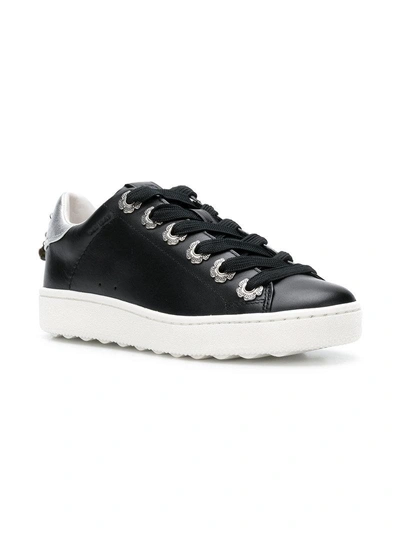 Shop Coach Low-top-sneakers Mit Schnürung In Black