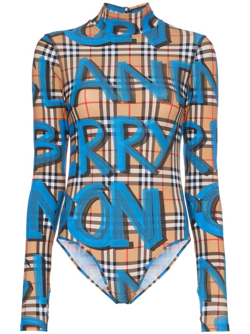 burberry shirt with blue writing