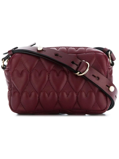 Shop Red Valentino Red(v) Heart Quilted Crossbody Bag