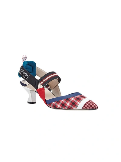 Shop Fendi Slingback Court Shoes - Multicolour