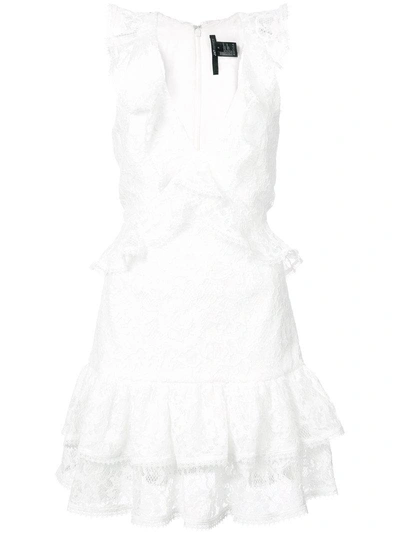 Shop Jay Godfrey Lace Flared Dress In White