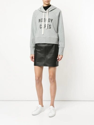 Shop Nobody Denim Cleanline Leather Skirt Blk Leather - Black