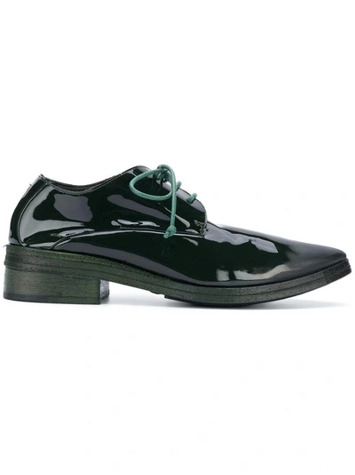 Shop Marsèll Pointed Toe Oxford Shoes In Green