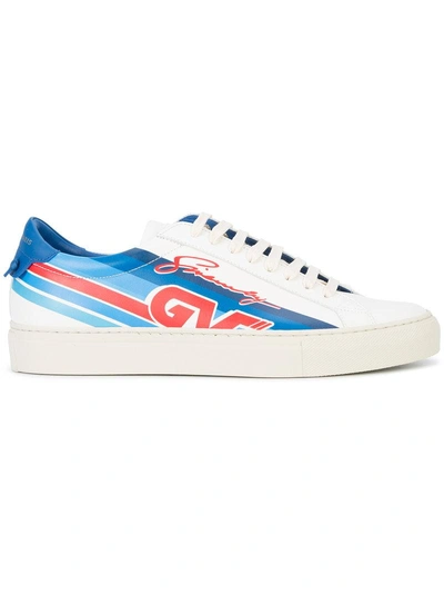 Shop Givenchy Gv Motocross Print Sneakers - White