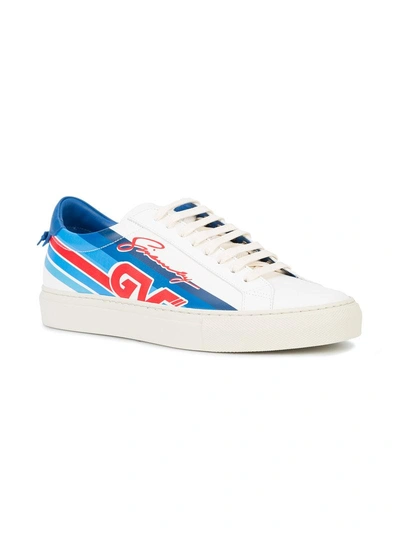 Shop Givenchy Gv Motocross Print Sneakers - White