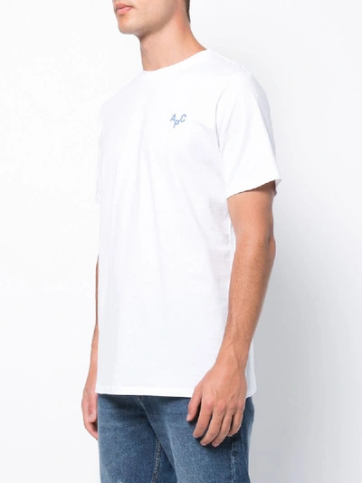 Shop Apc A.p.c. Logo Print T-shirt - White