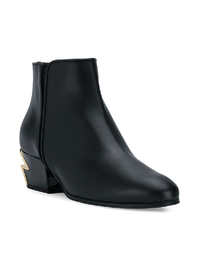 Shop Giuseppe Zanotti Lightning Heel Boots In Black