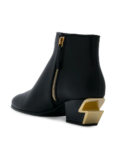 Shop Giuseppe Zanotti Lightning Heel Boots In Black